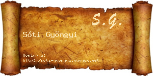 Sóti Gyöngyi névjegykártya
