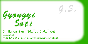 gyongyi soti business card